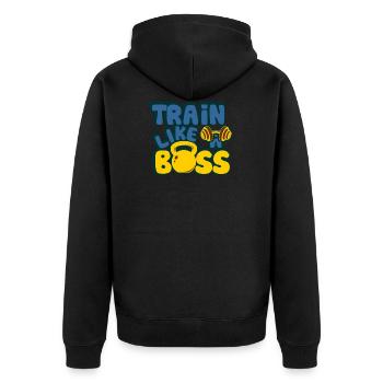 shirt fun pour sportifs - Veste à capuche bio Premium Unisexe - noir - Dos - Nico (187cm)