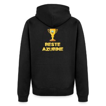 Beste Azubine Azubiene Geschenk T-Shirt - Unisex Premium Bio Zip Hoodie - Schwarz - Hinten - Nico (187cm)