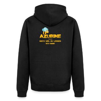 Azubiene Azubine Geschenkidee T-Shirt - Unisex Premium Bio Zip Hoodie - Schwarz - Hinten - Nico (187cm)