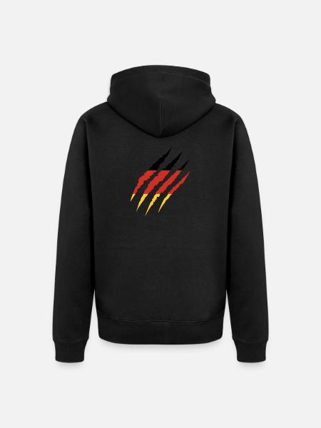 Deutschland - Unisex Premium Bio Zip Hoodie - Schwarz