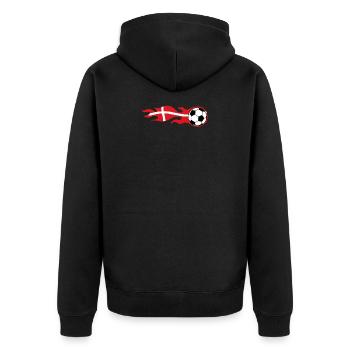 Football Danemark Danemark Drapeau danois Drapeau Fan - Veste à capuche bio Premium Unisexe - noir - Dos - Nico (187cm)