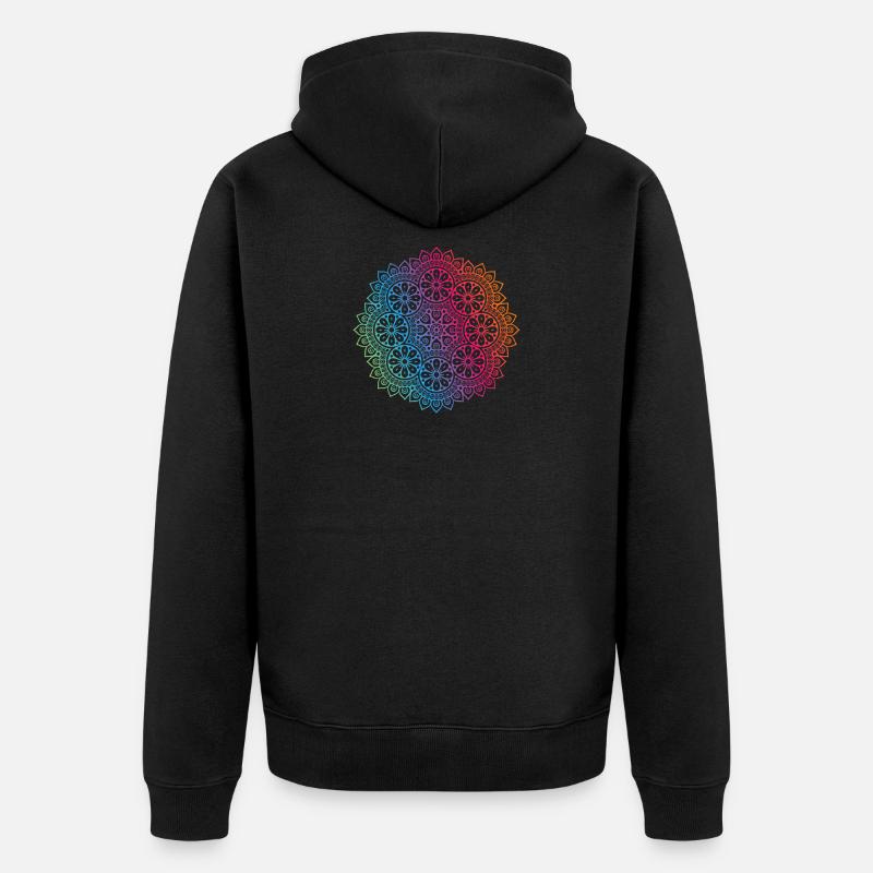 Mandala - Veste à capuche bio Premium Unisexe - noir