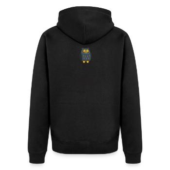Perfect Owl Is My Spirit Animal Funny T Shirt - Unisex Premium Organic Zip Hoodie - black - Back - Nico (187cm)