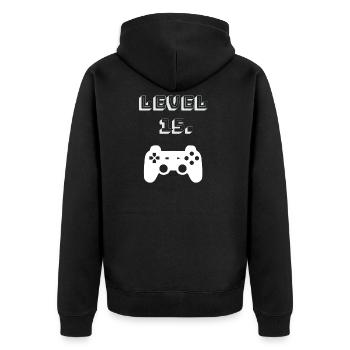 Idée cadeau d'anniversaire 15 Geek Gaming - 15 ans - Veste à capuche bio Premium Unisexe - noir - Dos - Nico (187cm)