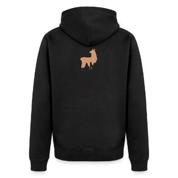 Perfect Llama is My Spirit Animal T-shirt - Unisex Premium Organic Zip Hoodie - black - Back - Nico (187cm)