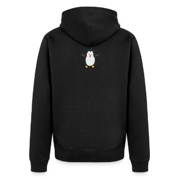 Cute Penguin is My Spirit Animal T-shirt - Unisex Premium Organic Zip Hoodie - black - Back - Nico (187cm)
