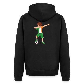 Dab Dabbing Irlande football joueur de maillot de football - Veste à capuche bio Premium Unisexe - noir - Dos - Nico (187cm)