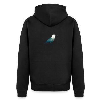 Oiseau animal nuages ciel voler - Veste à capuche bio Premium Unisexe - noir - Dos - Nico (187cm)