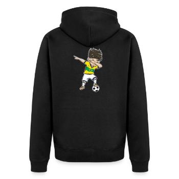 Football World Cup Brasil Gift Dab - Unisex Premium Organic Zip Hoodie - black - Back - Nico (187cm)