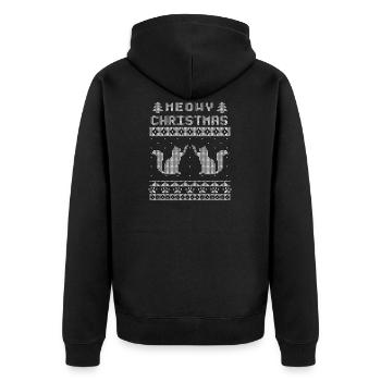 Triste Noël Catmas Edition - Veste à capuche bio Premium Unisexe - noir - Dos - Nico (187cm)