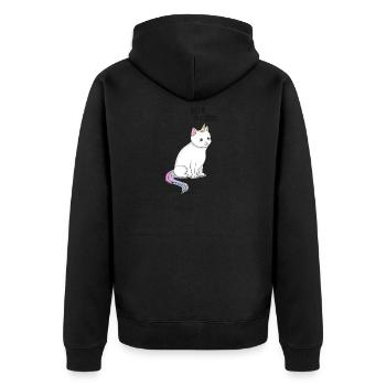 caticorn - chat licorne - Veste à capuche bio Premium Unisexe - noir - Dos - Nico (187cm)