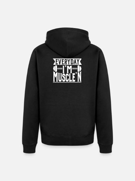 Fitness Gym - Unisex Premium Organic Zip Hoodie - black