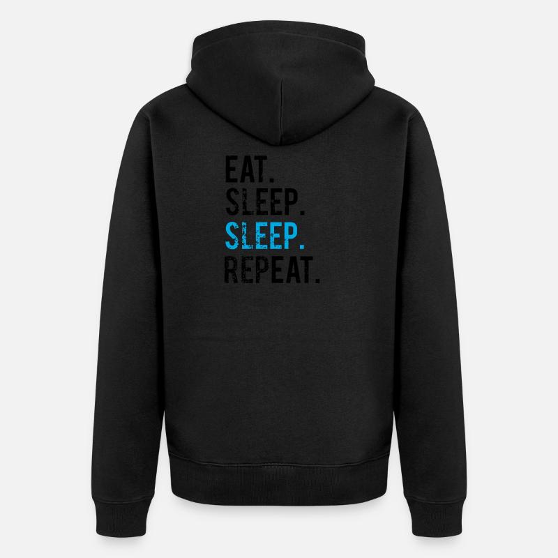 MANGER DORMIR - RÉPÉTER - Veste à capuche bio Premium Unisexe - noir