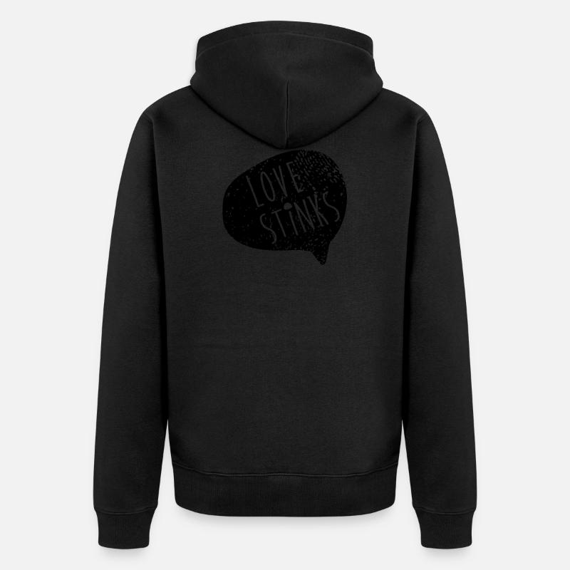 Love Stinks - Unisex Premium Bio Zip Hoodie - Schwarz