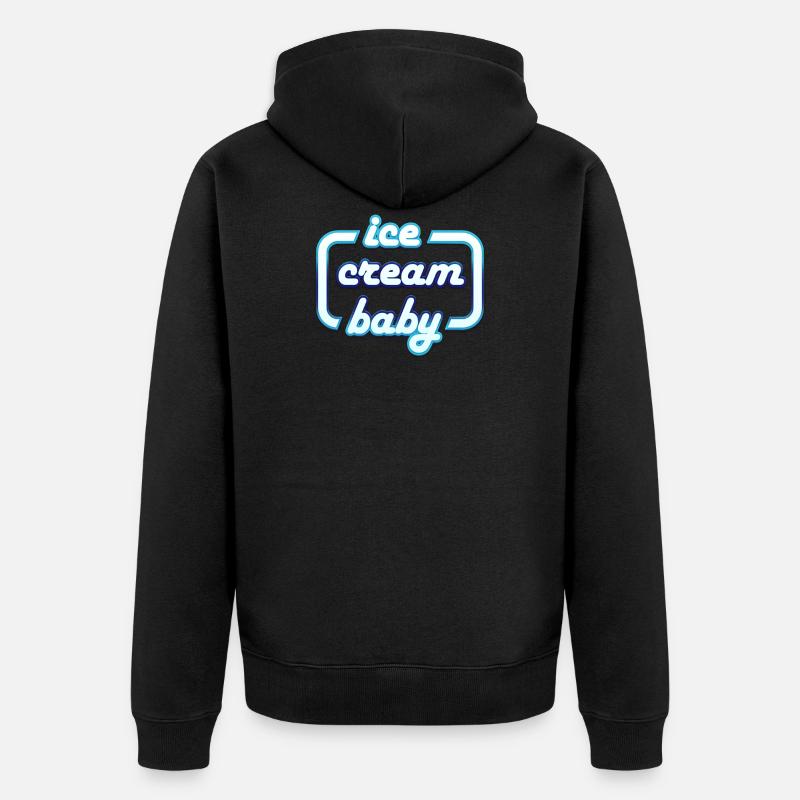 Bébé crème glacée - chemise d'été - Veste à capuche bio Premium Unisexe - noir