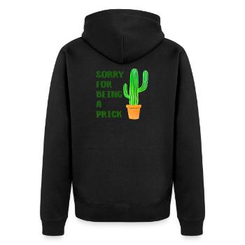 Désolé d'être une piqûre - Cactus - Veste à capuche bio Premium Unisexe - noir - Dos - Nico (187cm)