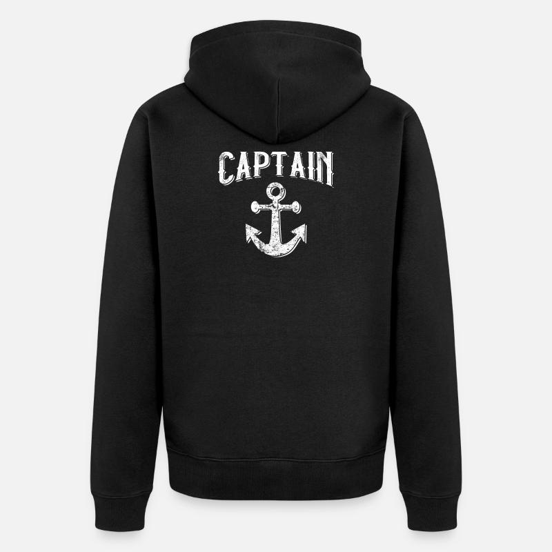 Capitaine - Veste à capuche bio Premium Unisexe - noir