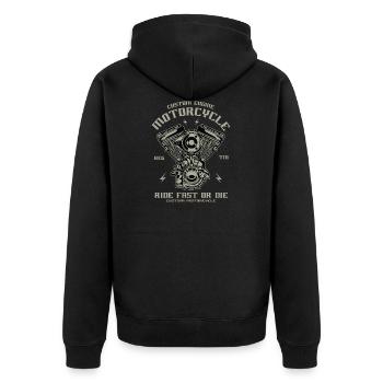 Custom Engine - Veste à capuche bio Premium Unisexe - noir - Dos - Nico (187cm)