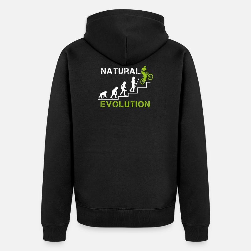 DownHill Evolution - Unisex Premium Bio Zip Hoodie - Schwarz