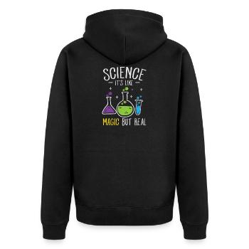 Science Its Like Magic But Real Geek Geek cadeau - Veste à capuche bio Premium Unisexe - noir - Dos - Nico (187cm)