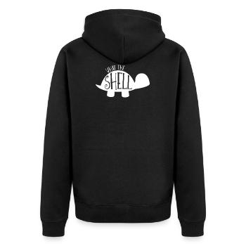 Turtle - Turtle Lover - Turtles - Unisex Premium Organic Zip Hoodie - black - Back - Nico (187cm)