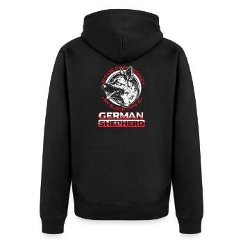 berger allemand - Veste à capuche bio Premium Unisexe - noir - Dos - Nico (187cm)