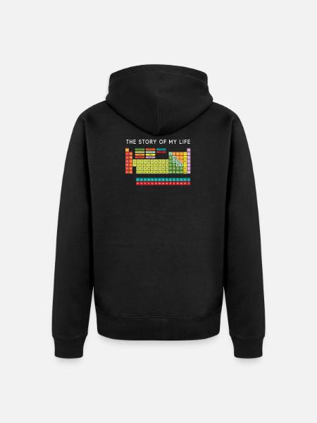 Chimiste Éléments Science Cool Fun Gift - Veste à capuche bio Premium Unisexe - noir