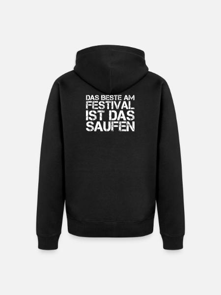 festival - Unisex Premium Organic Zip Hoodie - black