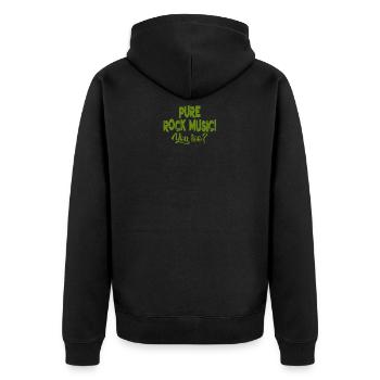 Pure rock music Geschenk Shirts - Unisex Premium Bio Zip Hoodie - Schwarz - Hinten - Nico (187cm)