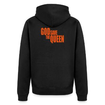 God save the Queen I - Veste à capuche bio Premium Unisexe - noir - Dos - Nico (187cm)