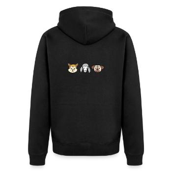 Dog dog lover pet dog owner gift - Unisex Premium Organic Zip Hoodie - black - Back - Nico (187cm)