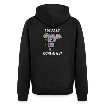 Sweet Baby Koala Little Baby Koala Eucalyptus - Unisex Premium Organic Zip Hoodie - black - Back - Nico (187cm)