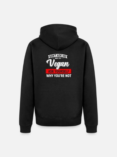 végétaliens - Veste à capuche bio Premium Unisexe - noir