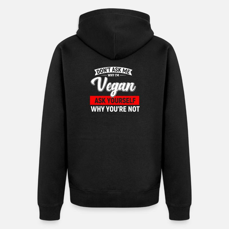 végétaliens - Veste à capuche bio Premium Unisexe - noir