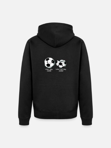 Fotball T-skjorte Morsom gave - Premium økologisk unisex-hettejakke - svart