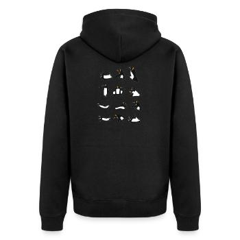 Penguins doing Yoga - Veste à capuche bio Premium Unisexe - noir - Dos - Nico (187cm)