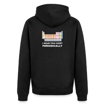 Periods of Chemistry Physics Shirt Gift - Unisex Premium Organic Zip Hoodie - black - Back - Nico (187cm)