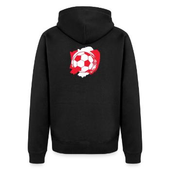 Peru Gift Soccer World Cup Lima - Unisex Premium Organic Zip Hoodie - black - Back - Nico (187cm)