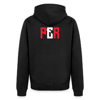 Peru Code National Colors Flag Gift Patriot - Unisex Premium Organic Zip Hoodie - black - Back - Nico (187cm)