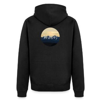 Gift Peru Andes Saying Holiday Backpacker Cusco - Unisex Premium Organic Zip Hoodie - black - Back - Nico (187cm)