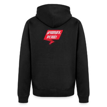 Admettez la parole cadeau de la Coupe du monde De Pérou Fan Patriot - Veste à capuche bio Premium Unisexe - noir - Dos - Nico (187cm)
