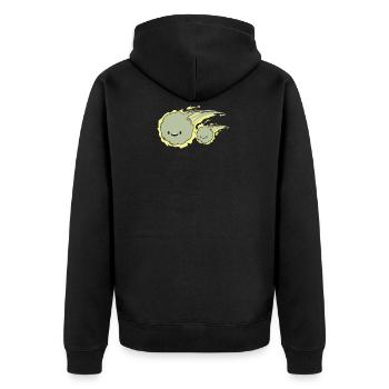 Comet Gift Child Son Space Astronaut Star - Unisex Premium Organic Zip Hoodie - black - Back - Nico (187cm)