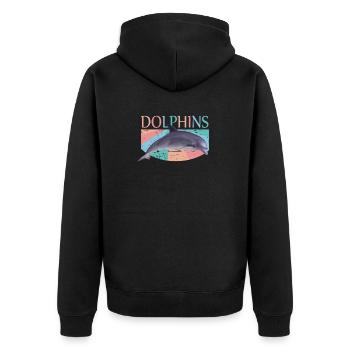 dauphin - Veste à capuche bio Premium Unisexe - noir - Dos - Nico (187cm)