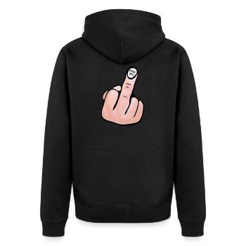 Fuck You - Veste à capuche bio Premium Unisexe - noir - Dos - Nico (187cm)