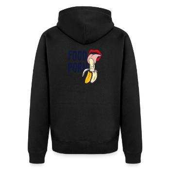 Alimentaire de cadeau de banane - Veste à capuche bio Premium Unisexe - noir - Dos - Nico (187cm)