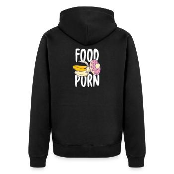 Banana Gift Food Porn Donut Shirt - Veste à capuche bio Premium Unisexe - noir - Dos - Nico (187cm)
