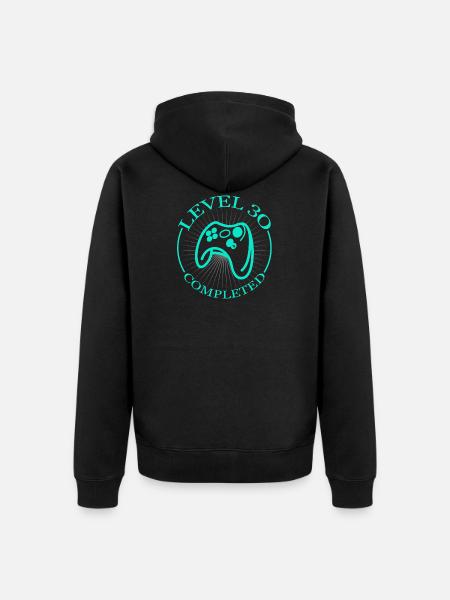 30th birthday level gift - Unisex Premium Organic Zip Hoodie - black