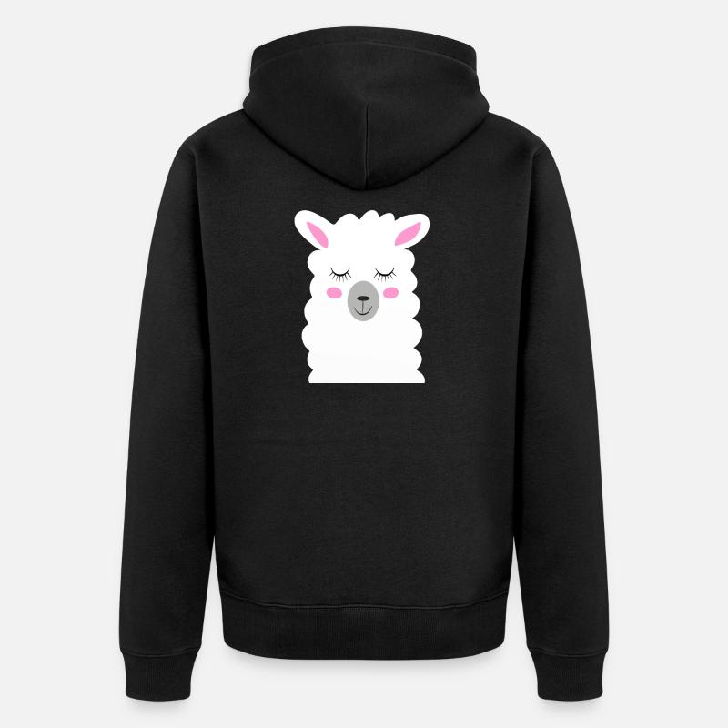 Lama - Veste à capuche bio Premium Unisexe - noir
