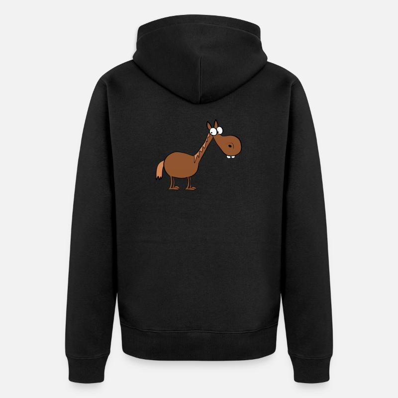Cheval - Veste à capuche bio Premium Unisexe - noir