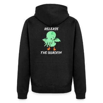 Release the Quackin Canard de bain - Veste à capuche bio Premium Unisexe - noir - Dos - Nico (187cm)